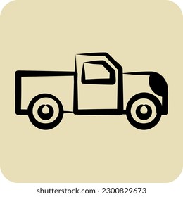 Icon Pick Up. suitable for Automotive symbol. hand drawn style. simple design editable. design template vector. simple illustration
