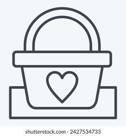 Icon Picnic Basket. related to Picnic symbol. line style. simple design editable. simple illustration