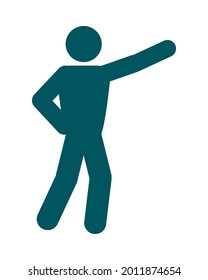 icon of pictogram man on white background