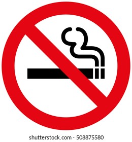 Icon pictogram prohibited sign smoke. Ideal for catalogs, informational and institutional material