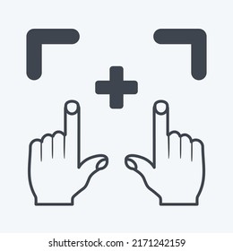 Icon Picture Action. suitable for Hand Actions symbol. glyph style. simple design editable. design template vector. simple symbol illustration