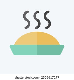 Icon Pie Cake. related to Breakfast symbol. flat style. simple illustration