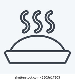 Icon Pie Cake. related to Breakfast symbol. line style. simple illustration
