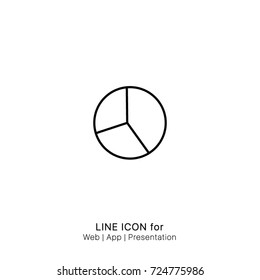 Icon pie chart diagram graphic design single icon vector