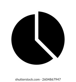 Icon a pie chart, isolated against a clean background.
