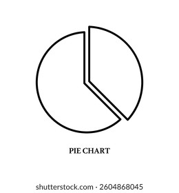 Icon a pie chart, isolated against a clean background.