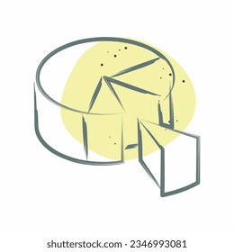 Gráfico circular de iconos. relacionado con el símbolo de visualización 3D. Color Spot Style. diseño simple editable. ilustración simple