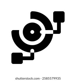Icon Pie Chart With Style Glyph