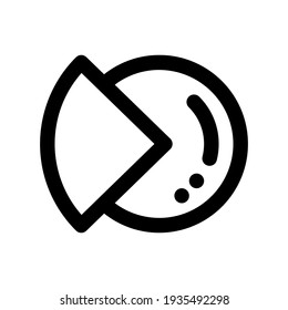 Icon Pie Chart With Style Outline