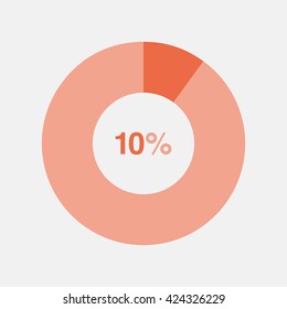 icon pie orange chart 10