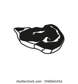Icon of a piece of meat. Simple vector illustration on a white background.