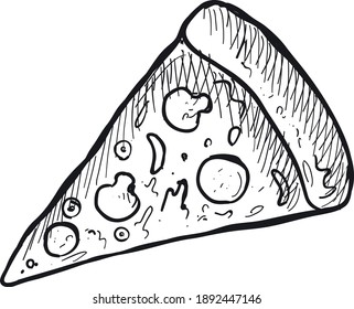
icon piece of pizza food