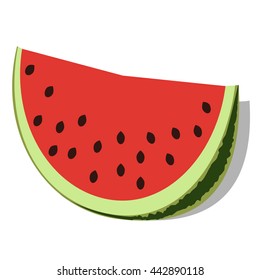 icon a piece of watermelon. Pattern to decorate a grocery store. Vector illustration