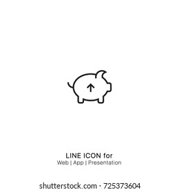 Icon up pig graphic design single icon vector