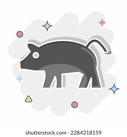 Icon Pig. related to Domestic Animals symbol. simple design editable. simple illustration