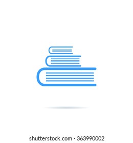 Icon pile of books.