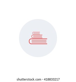 Icon pile of books.