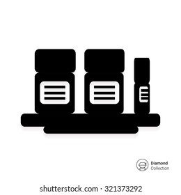 Icon of pill bottles on shelf