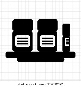 Icon of pill bottles on shelf