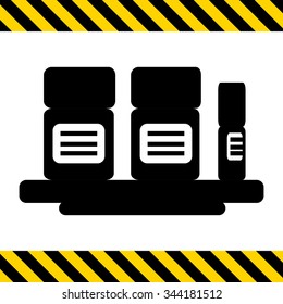 Icon of pill bottles on shelf