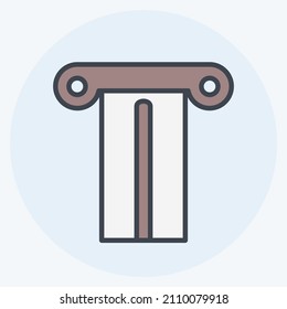 Icon Pillar - Color Mate Style- Simple illustration, Good for Prints , Announcements, Etc