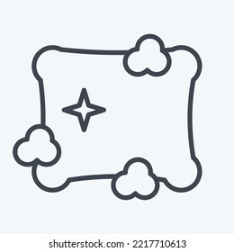 Icon Pillow Clean. related to Laundry symbol. line style. simple design editable. simple illustration, good for prints