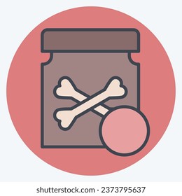 Icon Pills. related to Poison symbol. color mate style. simple design editable. simple illustration