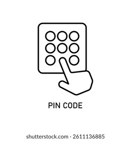 Icon a pin code, isolated against a clean background.