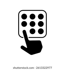 Icon a pin code, isolated against a clean background.