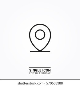 Icon pin location Single Icon Graphic Design