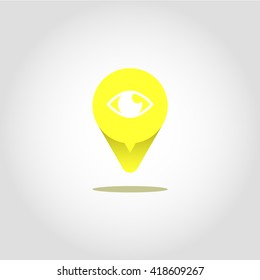 Icon pin map illustration of secret space