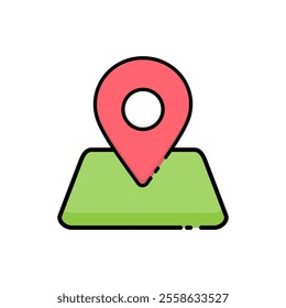 icon pin  map. Suitable for web design or locationbased apps. Perfect for indicating specific points visually.isolated white background editable,eps 10.