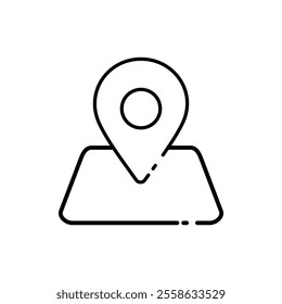 icon pin  map. Suitable for web design or locationbased apps. Perfect for indicating specific points visually.isolated white background editable,eps 10.