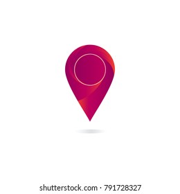 Icon Pin in Map Symbol. Modern template Flat design signs. vector icon illustration - Vector