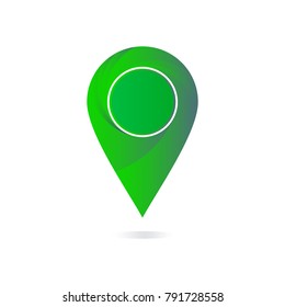 Icon Pin in Map Symbol. Modern template Flat design signs. vector icon illustration - Vector