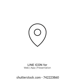 Icon pin maps graphic design single icon vector