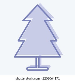 Icon Pine. suitable for City Park symbol. two tone style. simple design editable. design template vector. simple illustration