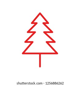 icon pine tree snow winter christmas