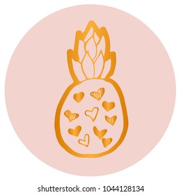 Icon Pineapple Fruit Food 