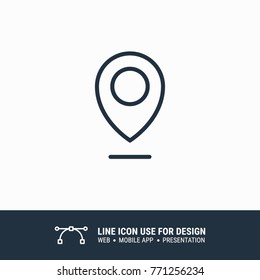 Icon pinned maps graphic design single icon vector illustration
