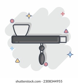 Icon Pipe. related to American Indigenous symbol. comic style. simple design editable