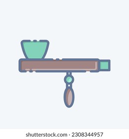 Icon Pipe. related to American Indigenous symbol. doodle style. simple design editable