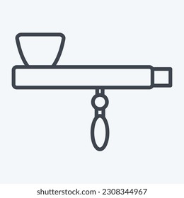 Icon Pipe. related to American Indigenous symbol. line style. simple design editable