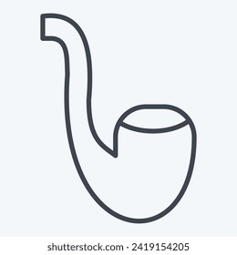 Icon Pipe. related to Hipster symbol. line style. simple design editable. simple illustration