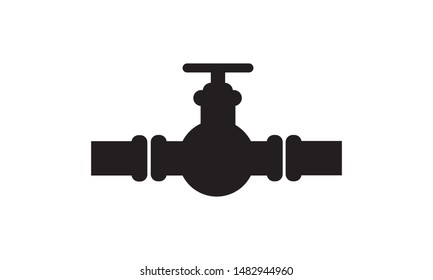 Icon of pipe with valve representing plumbing and flow control