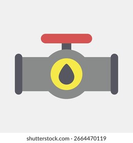 Icono de tubería. Elementos de la Industria Petrolera. Icono en estilo plano.