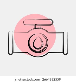 Icon pipeline. Oil Industry elements. Icon in color spot style.