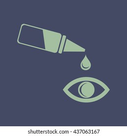 Icon of Pipette and eye. Eps-10.