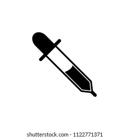The icon of pipette. Simple flat icon illustration, vector of pipette for a website or mobile application on white background