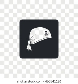 Icon pirate hat with skull and sabers.